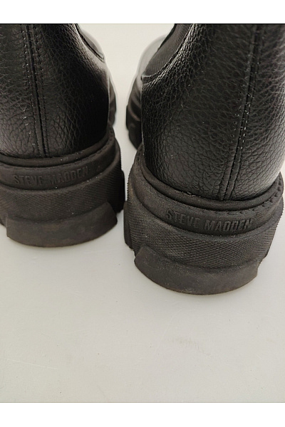 Steve Madden Černé kožené kotníkové boty chelsea na platformě Velikost EU 40 | Steve Madden | obrázek 8