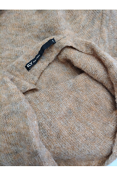ONLY Béžový pletený rolák oversized s netopýřími rukávy Vel. S | ONLY | obrázek 6