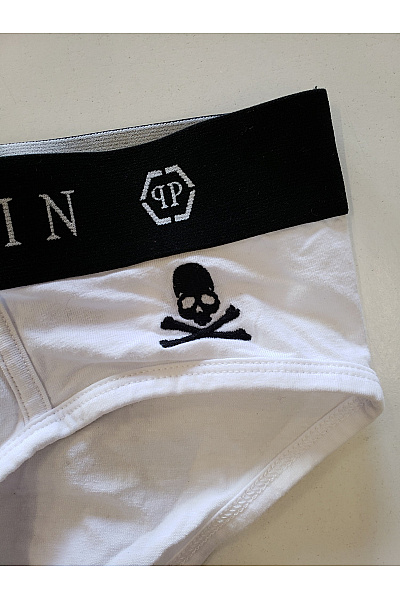 Philipp Plein Bílé pánské bavlněné spodní prádlo slipy | Philipp Plein | obrázek 4