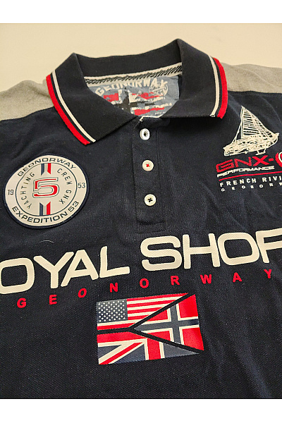 Geographical Norway Pánské bavlněné polo tričko s krátkým rukávem a nápisem Vel. EU XL | Geographical Norway | obrázek 4