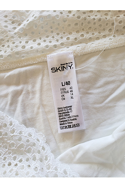 Skiny Dámské kalhotky bílé krajkové viskózové Velikost l | Skiny | obrázek 5