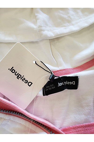DESIGUAL Dívčí růžová mikina s kapucí a potiskem Vel. 98/104 | DESIGUAL | obrázek 5