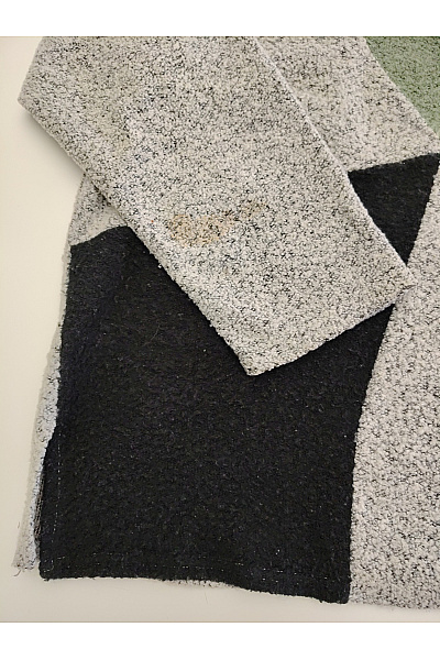 Dámská pletená halenka oversize asymetrická barevná Velikost XXL | Unimoda | obrázek 3