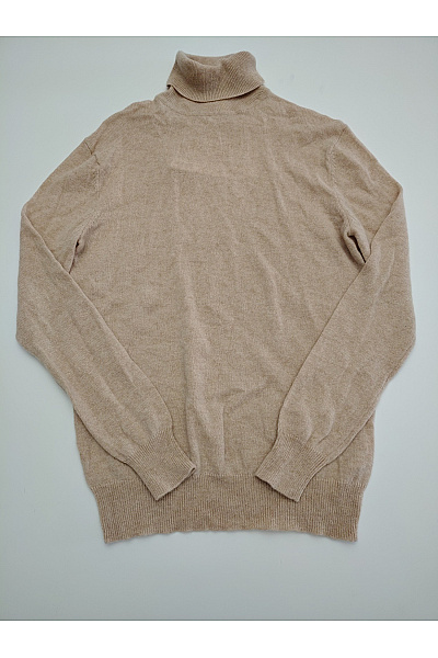 YOUR CASHMERE Pánský Béžový Kašmírový Rolák Basic Velikost S