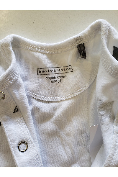 bellybutton Dětské dupačky bílé s černými hvězdami bavlněné měkké Velikost 56CM | bellybutton | obrázek 2