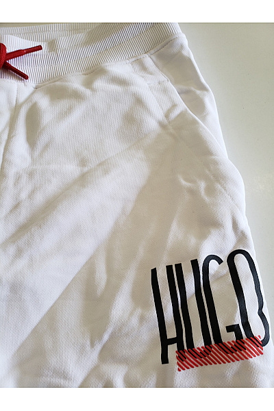 Hugo Boss pánské bílé tepláky s potiskem Velikost s | Hugo Boss | obrázek 5