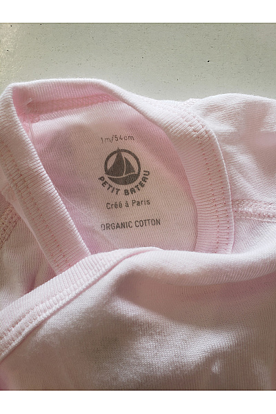 Petit-Bateau Růžové bavlněné body pro kojence s dlouhým rukávem Vel. 54 | Petit-Bateau | obrázek 2