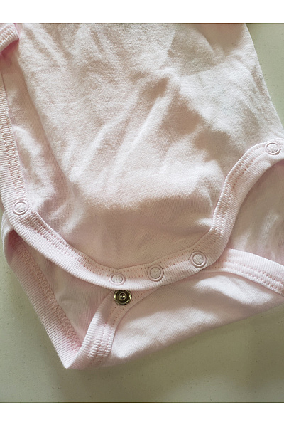 Petit-Bateau Růžové bavlněné body pro kojence s dlouhým rukávem Vel. 54 | Petit-Bateau | obrázek 3