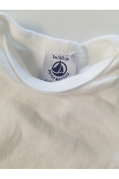 Petit-Bateau Dětské bavlněné body pro kojence bílé Velikost 3m | Petit-Bateau | obrázek 3