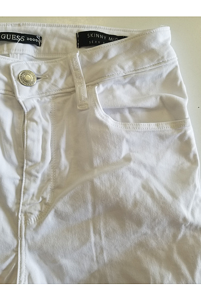 Guess Dámské bílé rovné džíny s vysokým pasem Vel. 27 | Guess | obrázek 2