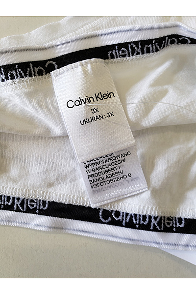 Calvin Klein dámské bavlněné kalhotky bílé Vel. 3X | Calvin Klein | obrázek 4