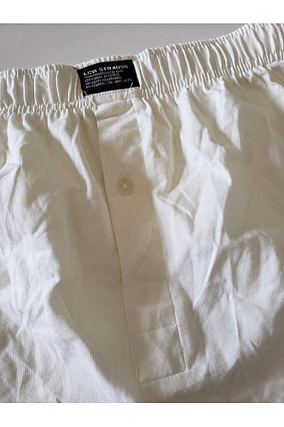 LEVIS Bílé bavlněné pánské trenýrky volné Velikost M | LEVIS | obrázek 3