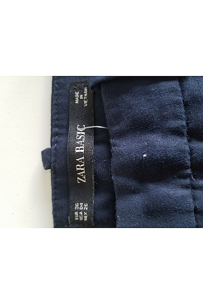 Dámské Chino Kalhoty Modré ZARA Vel. 36 | ZARA | obrázek 4