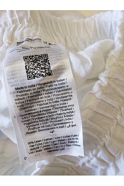 ONLY Dámské lněné letní kalhoty bílé volné s rozparkem Vel. L | ONLY | obrázek 7