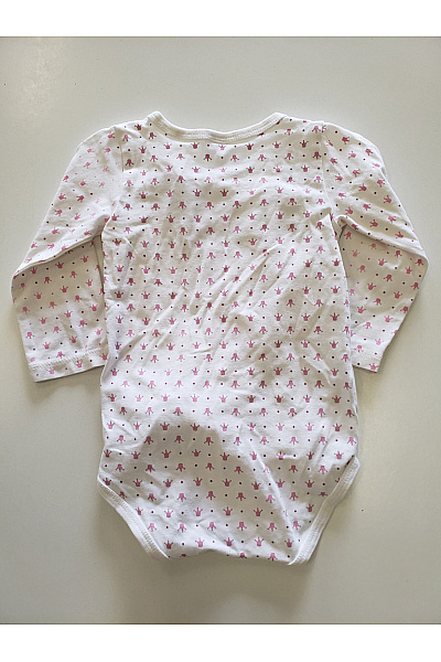 kanz Dětské body s dlouhým rukávem a potiskem korunky růžové Vel. 68 CM | kanz | obrázek 5