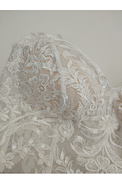 Magic Bride Béžové svatební tylové korzetové šaty maxi Vel. DE 38 | Magic Bride | obrázek 8