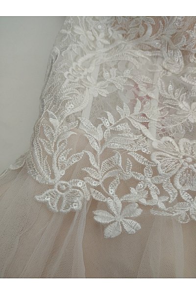 Magic Bride Béžové svatební tylové korzetové šaty maxi Vel. DE 38 | Magic Bride | obrázek 11