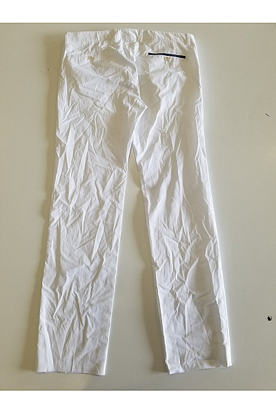 Chino kalhoty bílé volnočasové dlouhé rovné Vel. 58 | Unimoda | obrázek 5