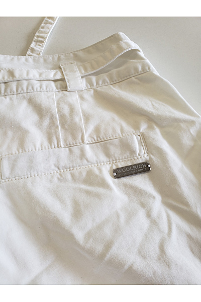 Woolrich Bílé rovné kalhoty s páskem volnočasové plátěné Vel. 27 | Woolrich | obrázek 8