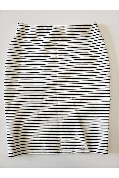 Dámská pruhovaná sukně do půlky těsná Velikost M | Unimoda | obrázek 2