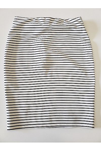 Dámská pruhovaná sukně do půlky těsná Velikost M | Unimoda | obrázek 4