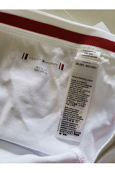 TOMMY HILFIGER Dívčí bavlněné kalhotky bílé Velikost 14/16 roku | TOMMY HILFIGER | obrázek 4