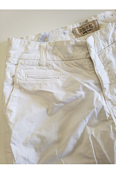 Bílé dámské chino kalhoty volnočasové jarní Velikost 30 | Unimoda | obrázek 4