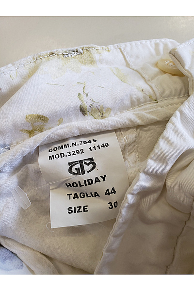 Bílé dámské chino kalhoty volnočasové jarní Velikost 30 | Unimoda | obrázek 5