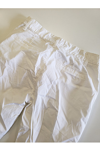 Bílé dámské chino kalhoty volnočasové jarní Velikost 30 | Unimoda | obrázek 7