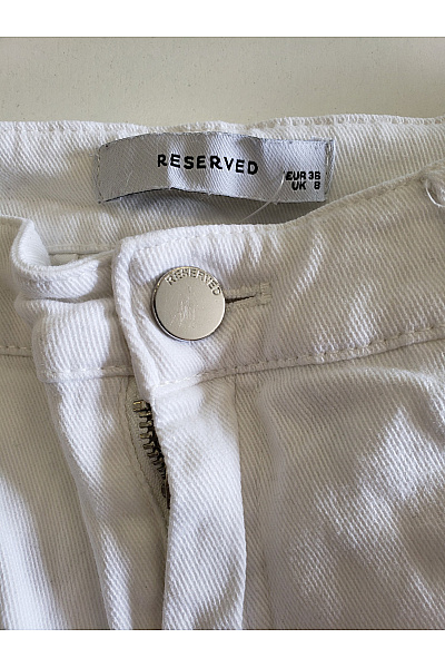 reserved Dámské bílé chinos volnočasové rovné s vysokým pasem Velikost 36 | reserved | obrázek 5