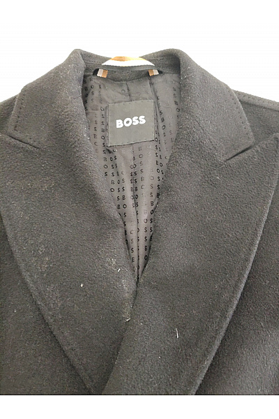 Hugo Boss Pánský vlněný dvouřadý kabát elegantní dlouhý černý Velikost 46 | Hugo Boss | obrázek 4