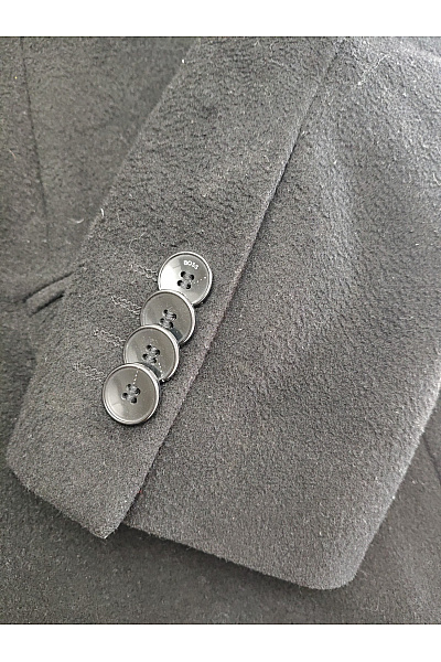 Hugo Boss Pánský vlněný dvouřadý kabát elegantní dlouhý černý Velikost 46 | Hugo Boss | obrázek 5