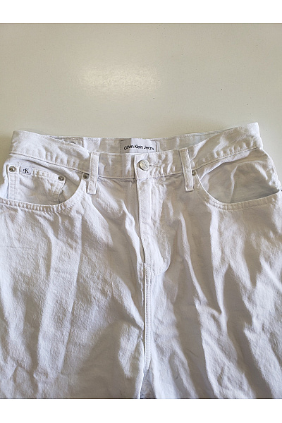 Calvin Klein Dámské bílé volné džíny rovné s vysokým pasem Vel. M | Calvin Klein | obrázek 2