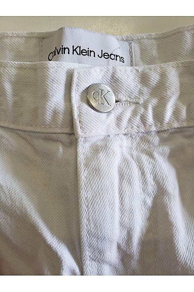 Calvin Klein Dámské bílé volné džíny rovné s vysokým pasem Vel. M | Calvin Klein | obrázek 4