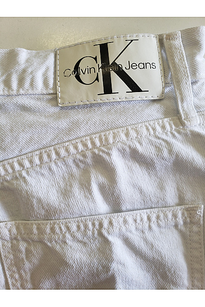 Calvin Klein Dámské bílé volné džíny rovné s vysokým pasem Vel. M | Calvin Klein | obrázek 8
