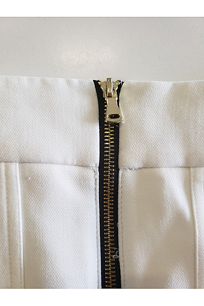 River Island Bílá dámská sukně s kapsami a zipem Vel. 34 | River Island | obrázek 3
