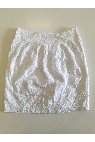 VILA Dámská krajková sukně bílá mini elegantní romantická Velikost M | VILA | obrázek 2