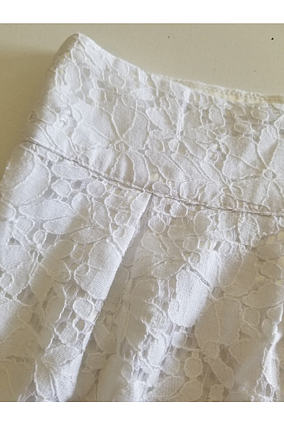 VILA Dámská krajková sukně bílá mini elegantní romantická Velikost M | VILA | obrázek 3