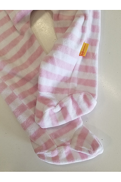 růžové pruhované kojenecké body s medvídkem | Unimoda | obrázek 4