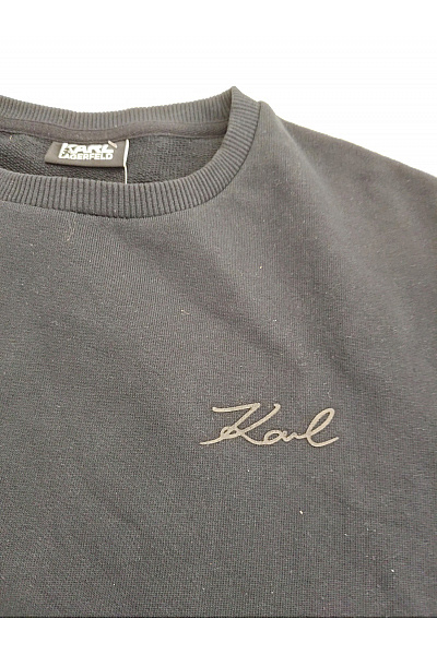 Karl Lagerfeld Pánská černá mikina bez kapuce crewneck Vel. m | Karl Lagerfeld | obrázek 3