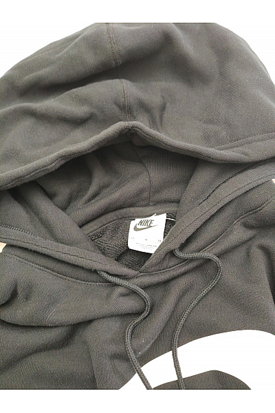 Nike Černá bavlněná crop mikina s kapucí a potiskem Vel. m | Nike | obrázek 6