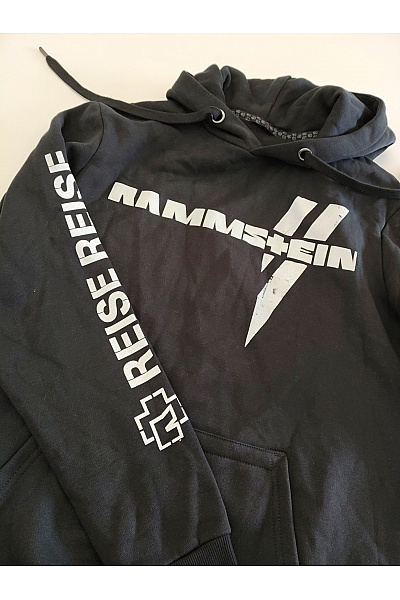 rammstein Černá bavlněná pánská mikina s kapucí a potiskem Velikost M | rammstein | obrázek 4