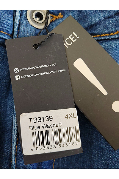 URBAN CLASSICS Modré bavlněné cargo džíny jogger s kapsami Vel. 4XL | URBAN CLASSICS | obrázek 5
