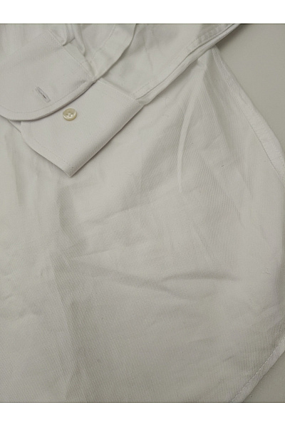 LAWRENCE GREY Bílá bavlněná pánská košile slim fit s dlouhým rukávem Velikost 41/42 | LAWRENCE GREY | obrázek 4