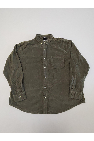 URBAN CLASSICS Pánská Khaki Bavlněná Košile S Dlouhým Rukávem Ležérní Velikost 3XL