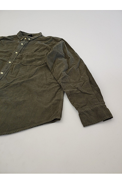 URBAN CLASSICS Pánská khaki bavlněná košile s dlouhým rukávem ležérní Velikost 3XL | URBAN CLASSICS | obrázek 2