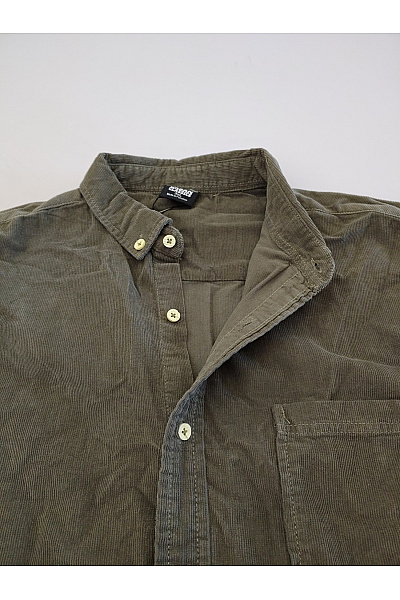 URBAN CLASSICS Pánská khaki bavlněná košile s dlouhým rukávem ležérní Velikost 3XL | URBAN CLASSICS | obrázek 5