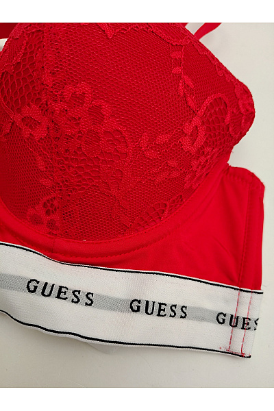Guess Červená krajková braletová podprsenka s kosticemi Vel. EU 70D | Guess | obrázek 3
