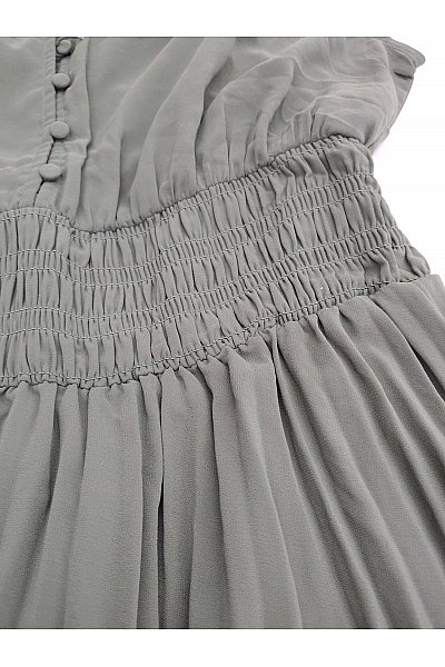 WE Khaki midi šaty plisované elegantní letní Vel. S | WE  | obrázek 6