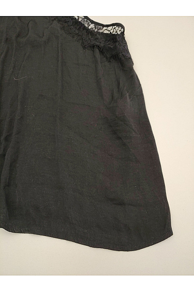 Černá krajková halenka bez rukávů elegantní Vel. 54 | Unimoda | obrázek 2